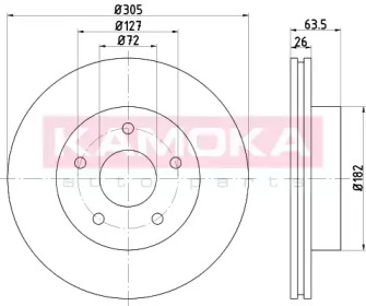 KAMOKA 103260 -  Тормозной диск