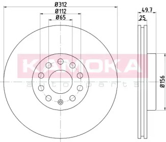 KAMOKA 1032610 -  Тормозной диск