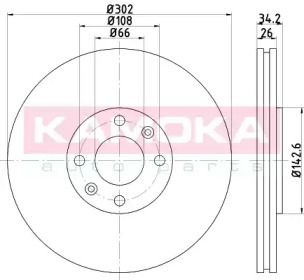 KAMOKA 103263 -  Тормозной диск