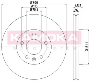 KAMOKA 103265 -  Тормозной диск