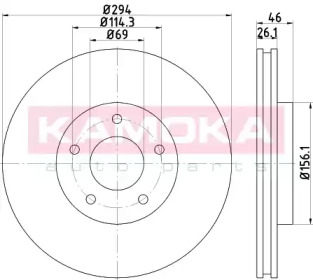 KAMOKA 103266 -  Тормозной диск
