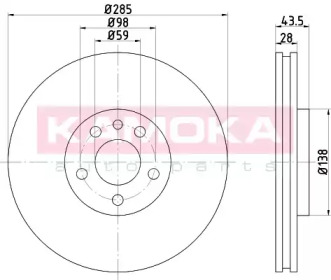 KAMOKA 103268 -  Тормозной диск