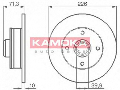 KAMOKA 103274 -  Тормозной диск