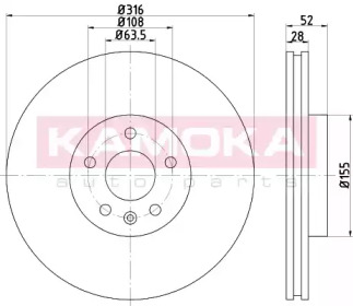 KAMOKA 103275 -  Тормозной диск
