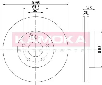 KAMOKA 103278 -  Тормозной диск