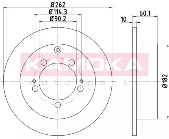 KAMOKA 1032820 -  Тормозной диск