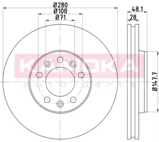 KAMOKA 103286 -  Тормозной диск