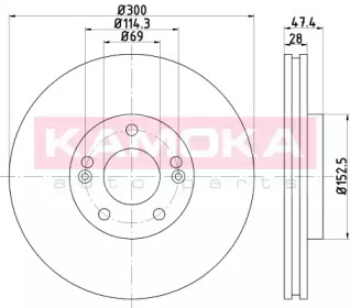 KAMOKA 103289 -  Тормозной диск