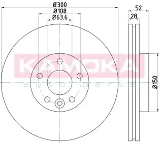 KAMOKA 103292 -  Тормозной диск