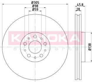 KAMOKA 103294 -  Тормозной диск
