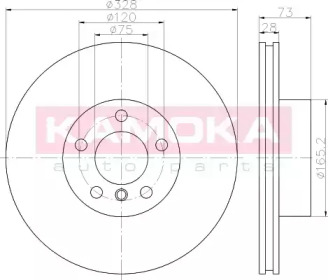 KAMOKA 103295 -  Тормозной диск
