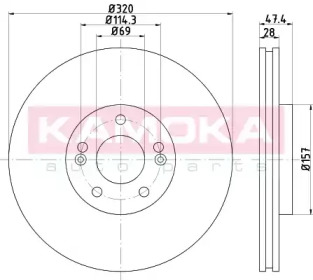 KAMOKA 103296 -  Тормозной диск