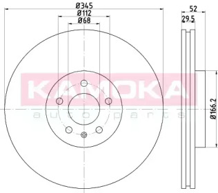 KAMOKA 103297 -  Тормозной диск
