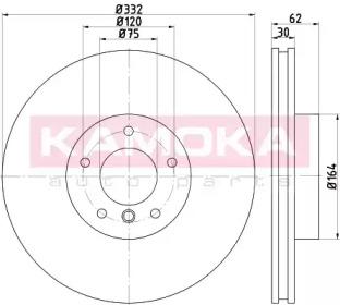 KAMOKA 103301 -  Тормозной диск
