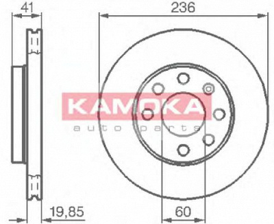 KAMOKA 103302 -  Тормозной диск