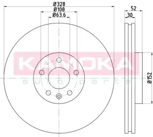 KAMOKA 103305 -  Тормозной диск