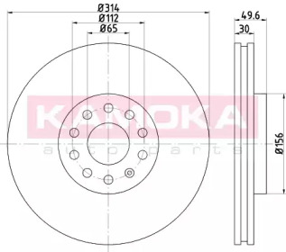 KAMOKA 103308 -  Тормозной диск