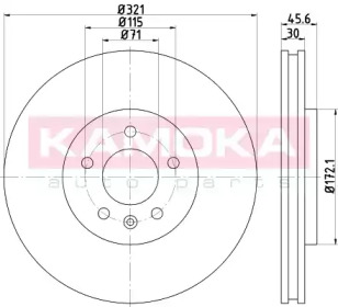 KAMOKA 103311 -  Тормозной диск