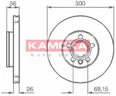 KAMOKA 1033118 -  Тормозной диск
