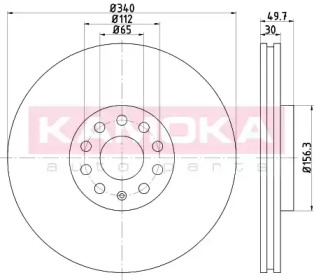 KAMOKA 103313 -  Тормозной диск