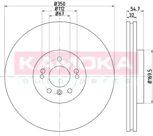 KAMOKA 103315 -  Тормозной диск