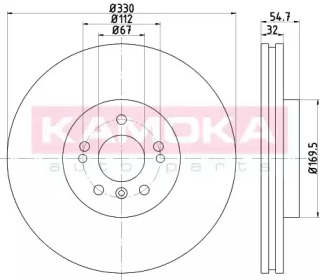 KAMOKA 103317 -  Тормозной диск