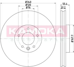 KAMOKA 103319 -  Тормозной диск