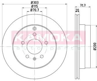 KAMOKA 1033320 -  Тормозной диск