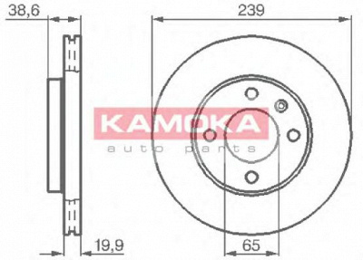 KAMOKA 103350 -  Тормозной диск