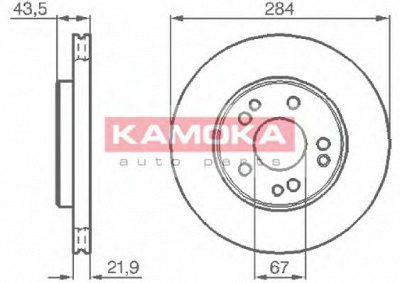 KAMOKA 103362 -  Тормозной диск