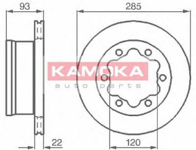 KAMOKA 103382 -  Тормозной диск