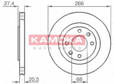 KAMOKA 103384 -  Тормозной диск