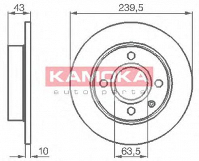 KAMOKA 103416 -  Тормозной диск