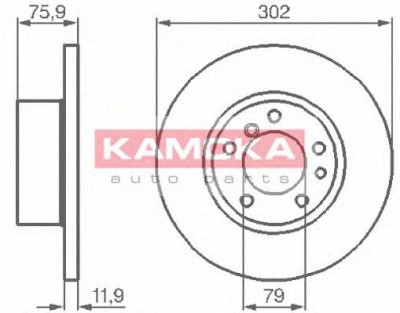 KAMOKA 103420 -  Тормозной диск