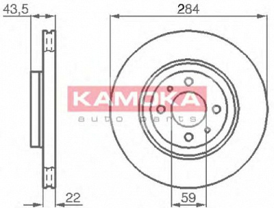 KAMOKA 103440 -  Тормозной диск