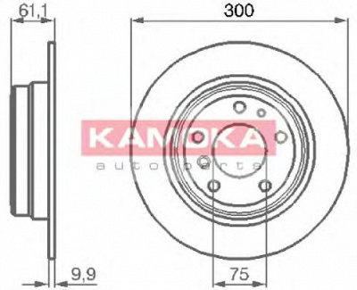 KAMOKA 103442 -  Тормозной диск