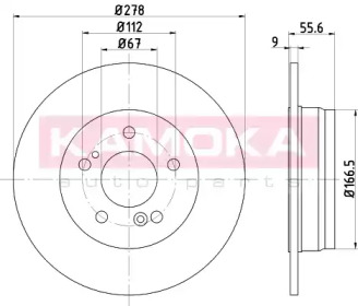 KAMOKA 103448 -  Тормозной диск