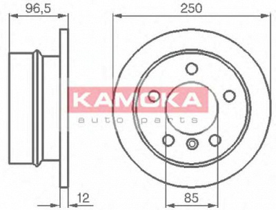 KAMOKA 103454 -  Тормозной диск