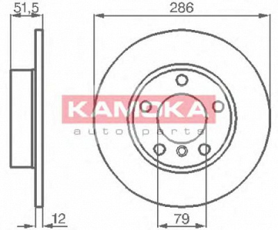 KAMOKA 103496 -  Тормозной диск