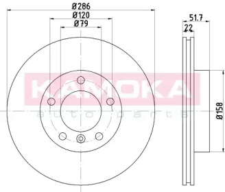 KAMOKA 103516 -  Тормозной диск