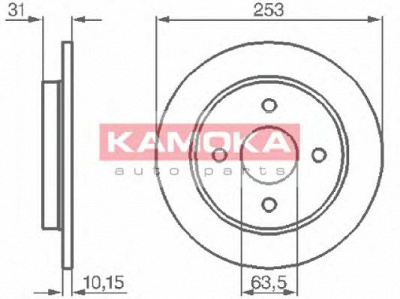 KAMOKA 103562 -  Тормозной диск