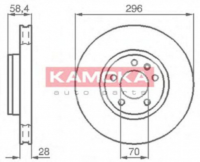 KAMOKA 103660 -  Тормозной диск