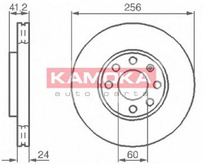 KAMOKA 1036808 -  Тормозной диск