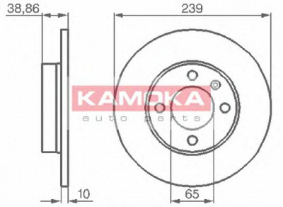 KAMOKA 10384 -  Тормозной диск