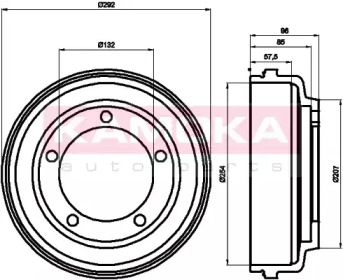 KAMOKA 104002 -  Тормозной барабан