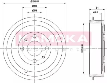 KAMOKA 104004 -  Тормозной барабан