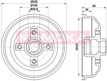 KAMOKA 104005 -  Тормозной барабан