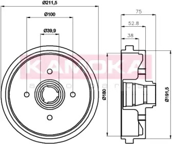 KAMOKA 104008 -  Тормозной барабан