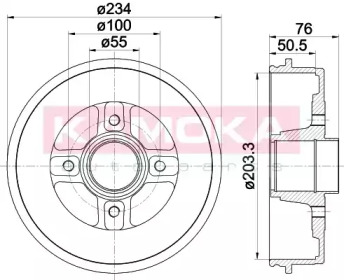 KAMOKA 104020 -  Тормозной барабан