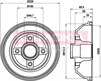 KAMOKA 104032 -  Тормозной барабан